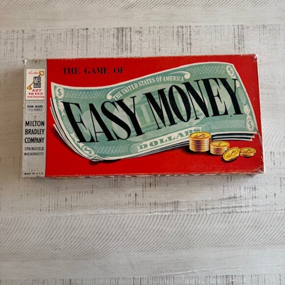 Vintage, Rare 1956 Milton Bradley Easy Money #4620 - Picture 1 of 11